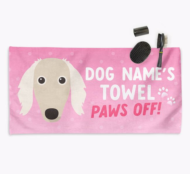 Paws Off Personalized Towel for your {breedFullName}